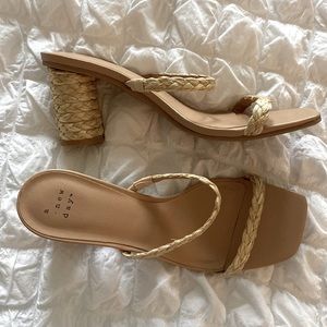 Woven block heels size 8.5